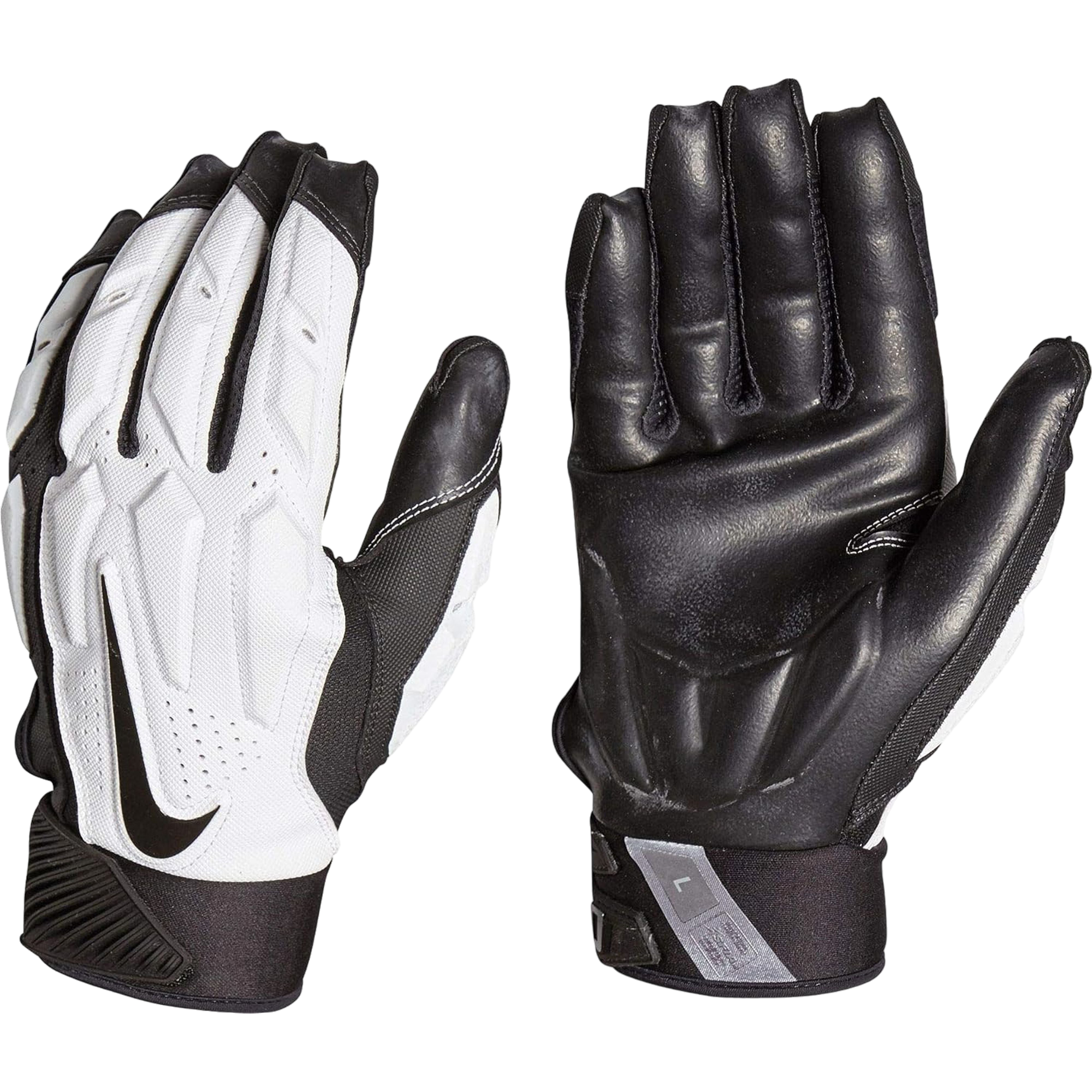 Nike D Tack 6.0 FG lineman gloves with gel padding and sticky Hydragrip palms for maximum protection and grip.