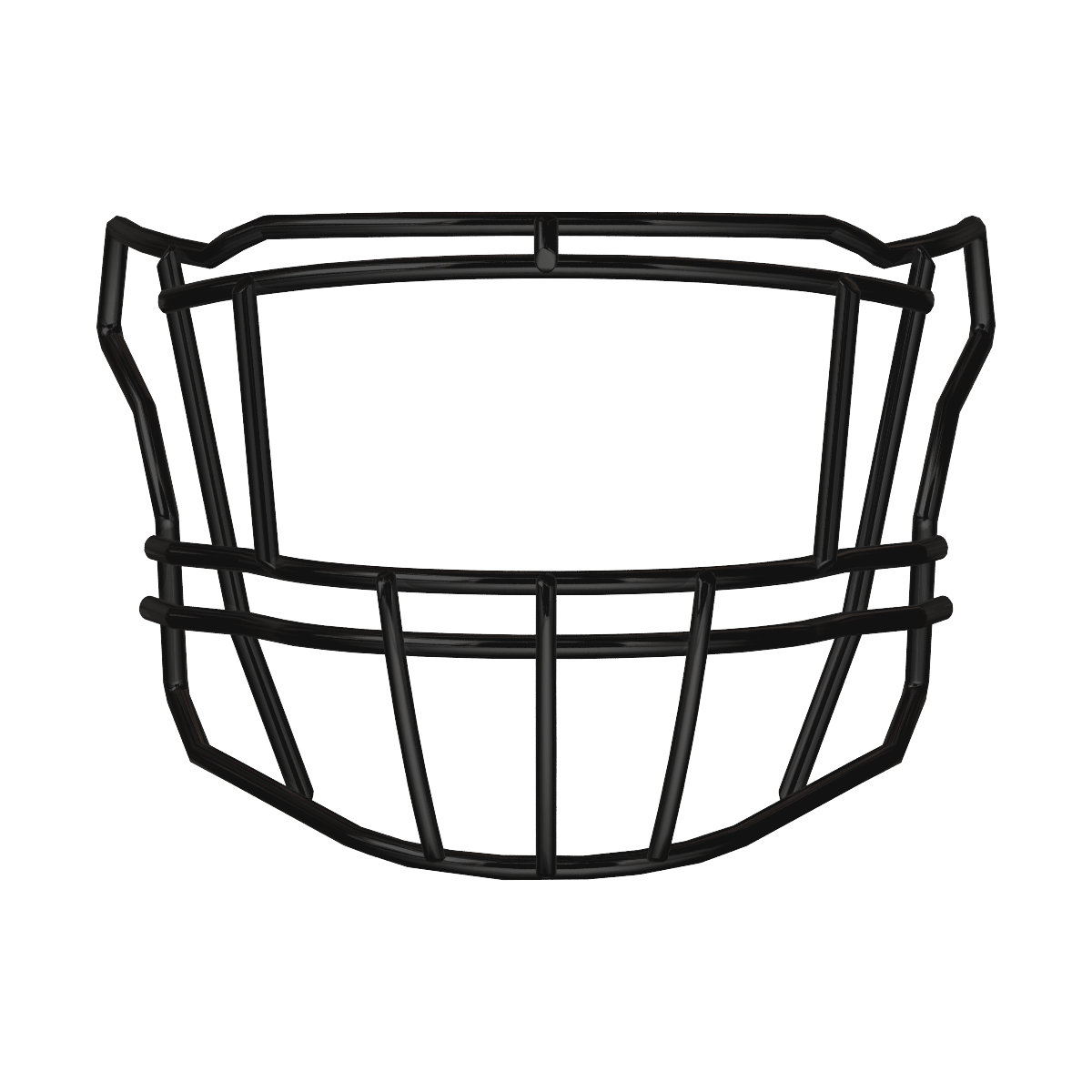 Riddell SF-2EG-II black football helmet facemask compatible with SpeedFlex platform and multiple positions.