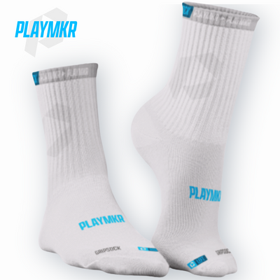 Playmkr Grip Sock White — sole grip pattern view
