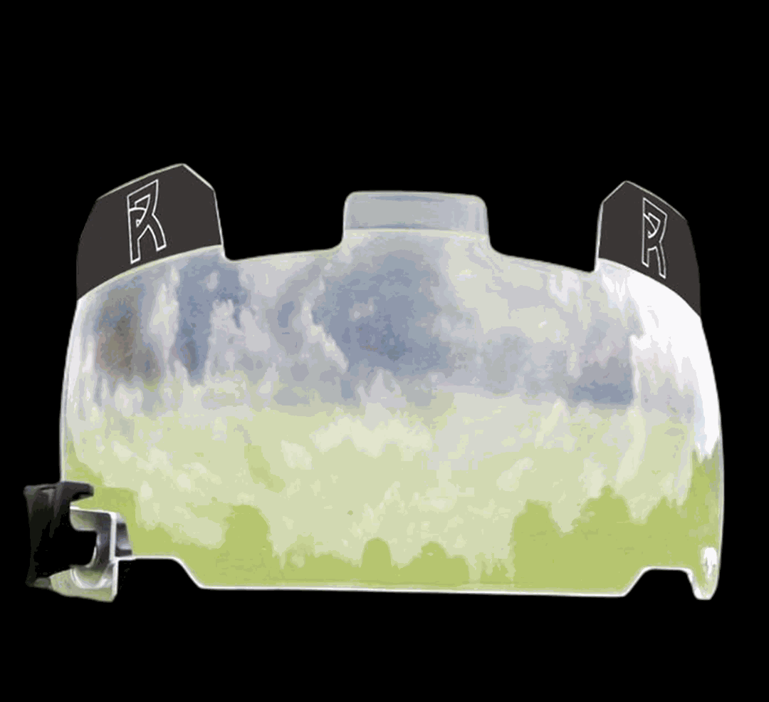 Reyrr Visor BCN cobalt blue tinted football helmet visor with anti-fog and anti-scratch features