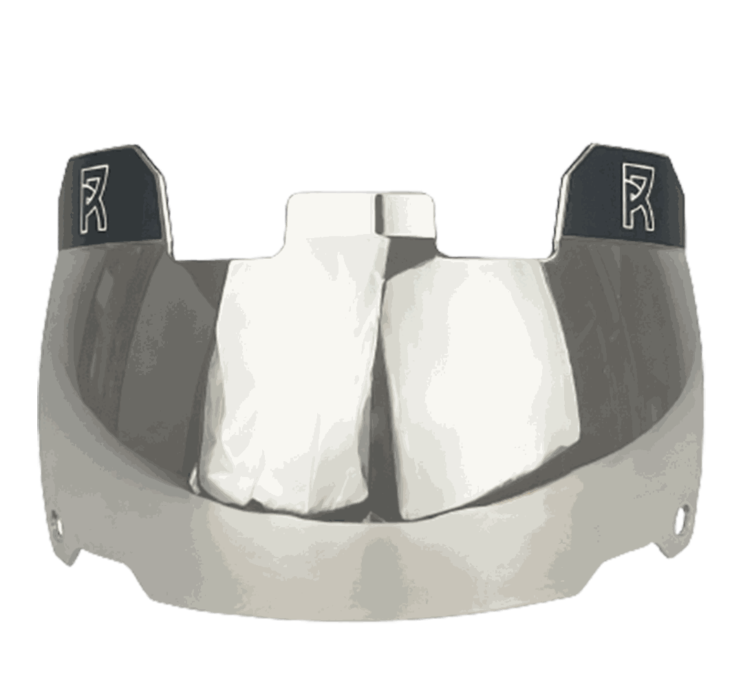 Reyrr Visor BCN football helmet visor with clear, durable, anti-fog, and anti-scratch cobalt blue tint.