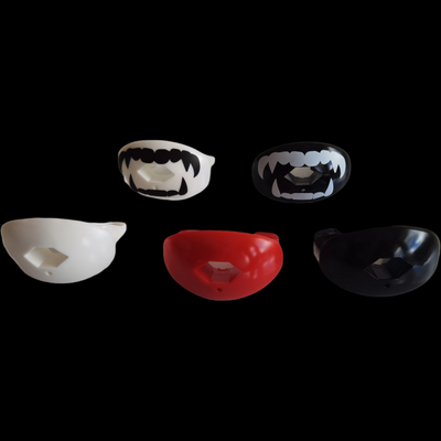 Reyrr Hexa-Vent mouthguards in various colors with hexagonal vent for breathability and teeth protection.