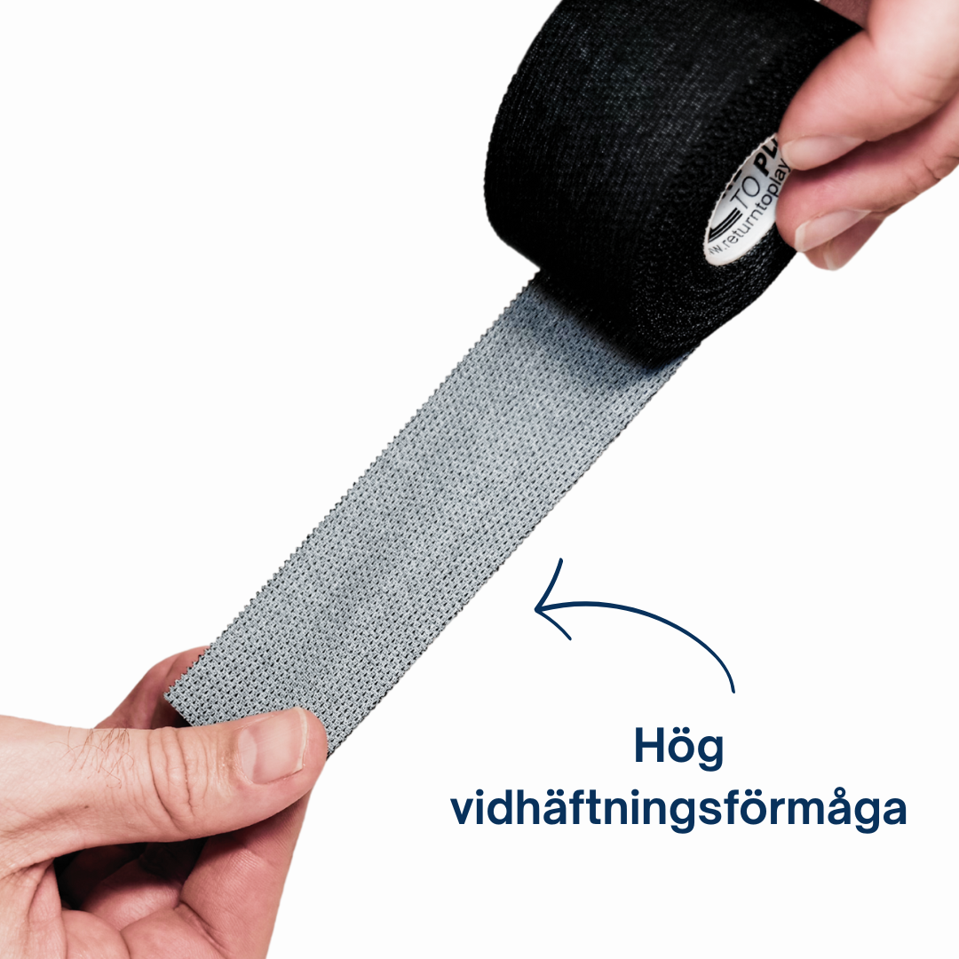 Return to Play Sports Tape Black 6-Pack 3.8 cm x 10 m