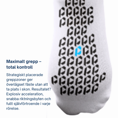 Playmkr Grip Sock White — fabric weave detail