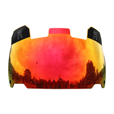 Reyrr VISION Inferno football visor, 6.7% VLT, bright sun, fits Riddell, Schutt, Xenith, and VICIS helmets
