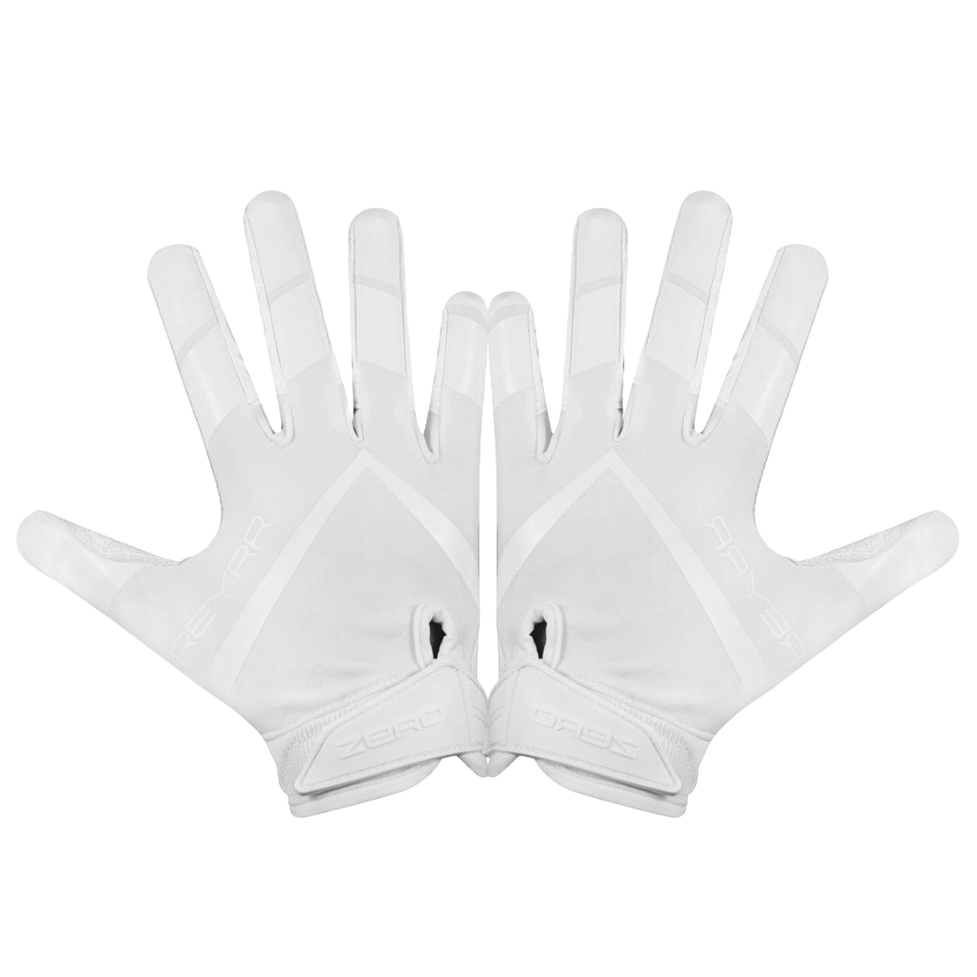 Reyrr Zero gloves white breathable nylon back with enhanced silicone grip for football and floorball players