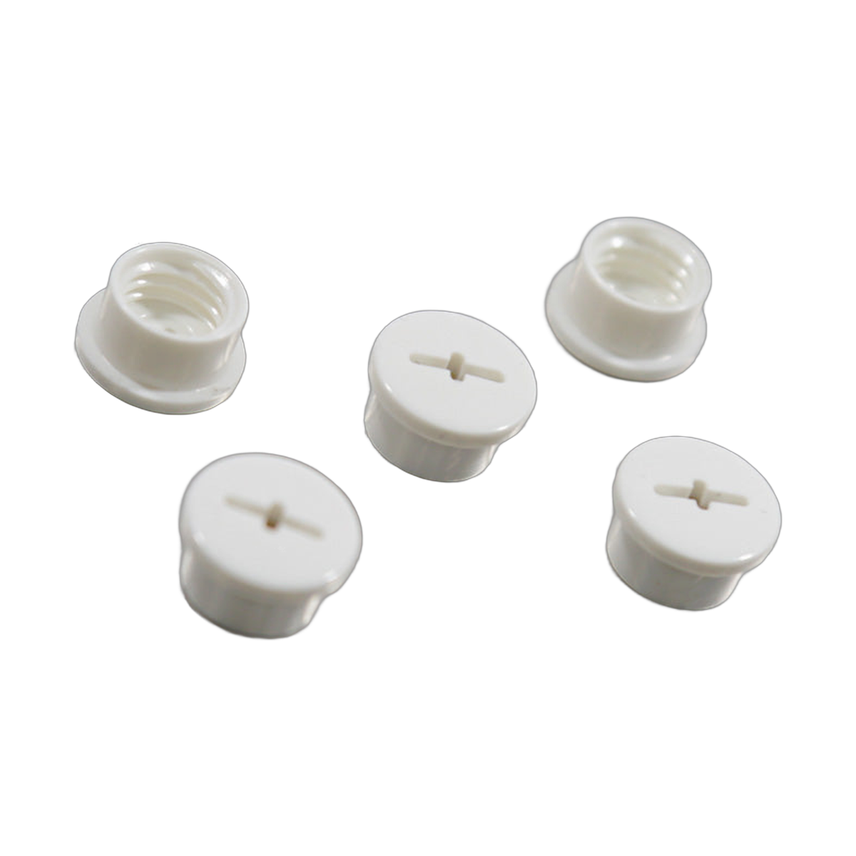 Five white bladder valve screws for Riddell SpeedFlex and Speed Icon helmets