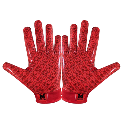 Reyrr ZERO gloves with red silicone grip and breathable nylon back, designed for athletes seeking performance and comfort.