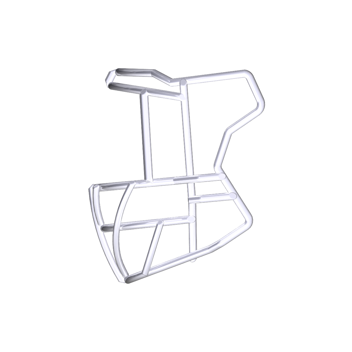 Riddell SF-2EG-TX lightweight tubular steel football faceguard compatible with Quick Release technology for linemen and linebackers