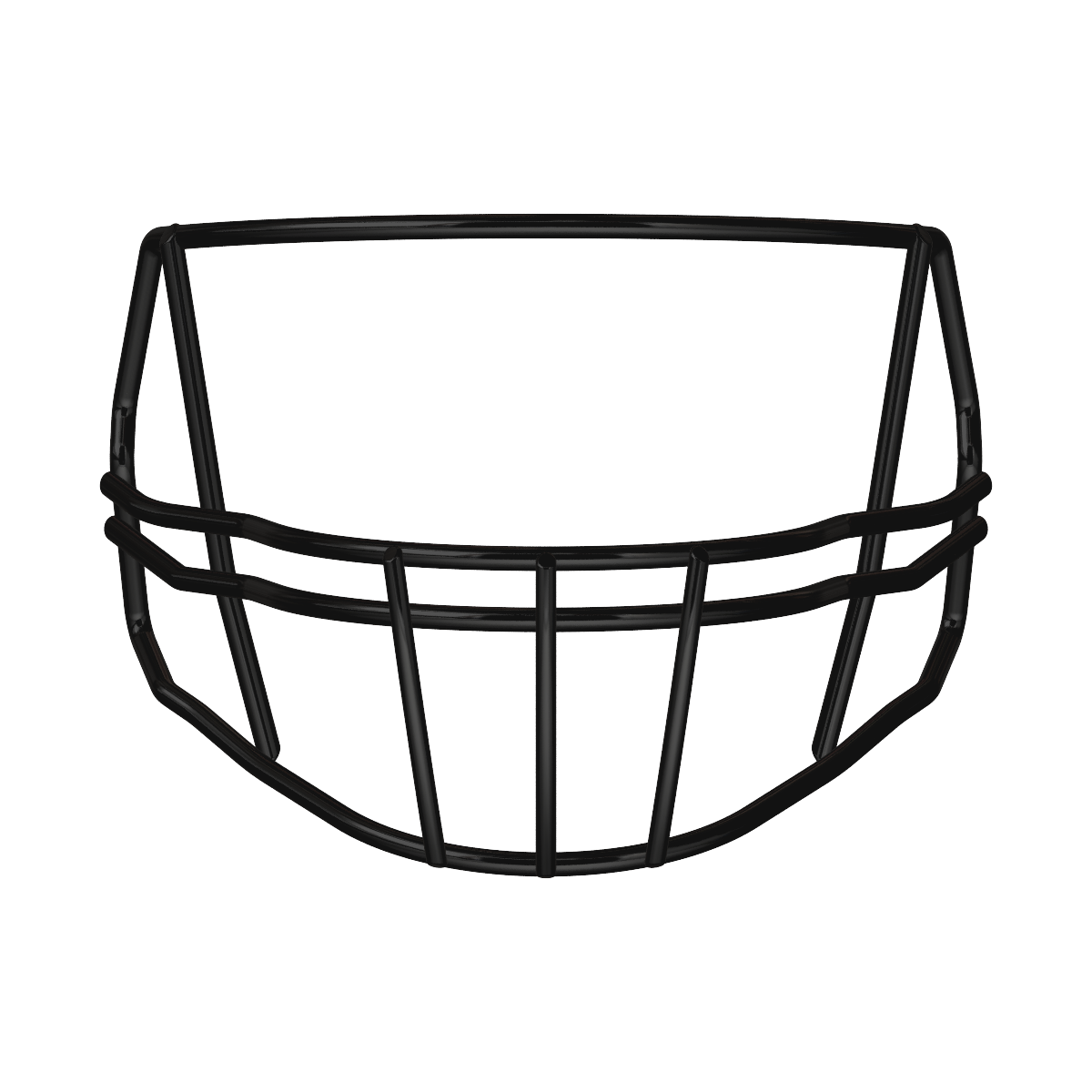 Riddell S2B-HS4 black football helmet faceguard isolated on white background